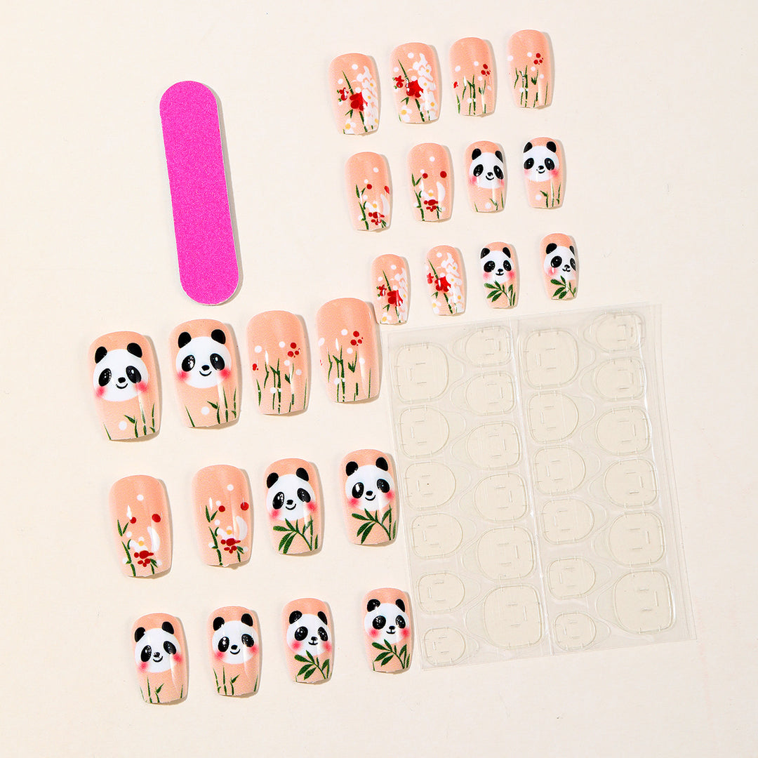 Playful Panda-Themed 3D Nail Art Set Stornfield