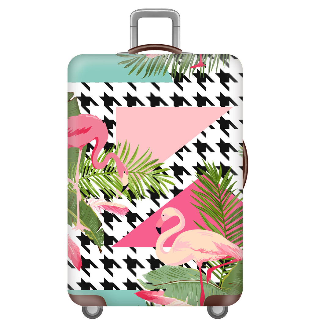 Unisex non-elastic suitcase cover with tropical leaf pattern, stretch protective cover for hard shell and soft case Stornfield