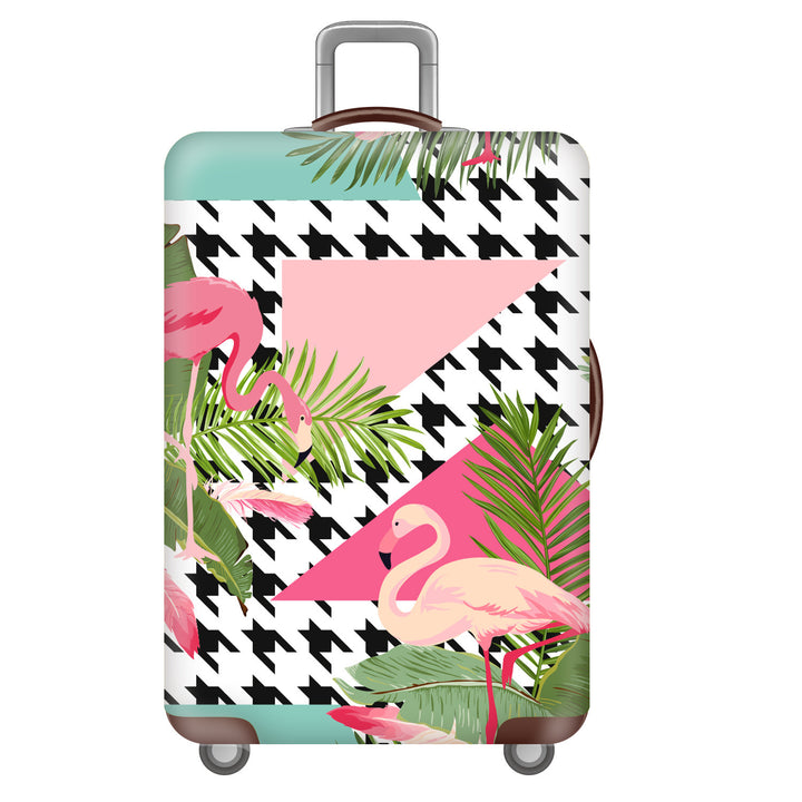 Unisex non-elastic suitcase cover with tropical leaf pattern, stretch protective cover for hard shell and soft case Stornfield