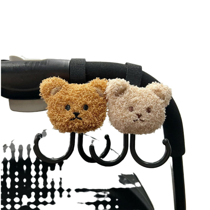 Plush Bear Bag Charm with Elastic Loop Attachment