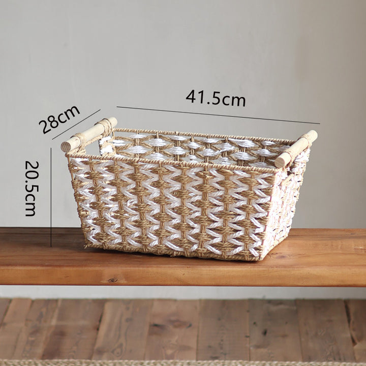 Handcrafted laundry basket made of natural material Stornfield