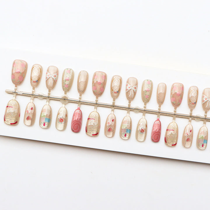 Artistic Press-On Nail Art Collection