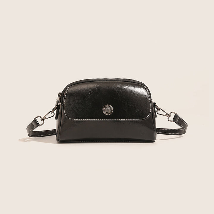 Vintage-Inspired Leather Crossbody Bag