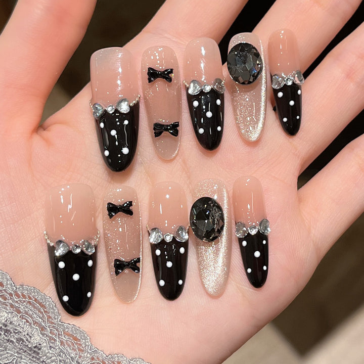 Elegant Nail Art Extensions with Pearl Accents Stornfield