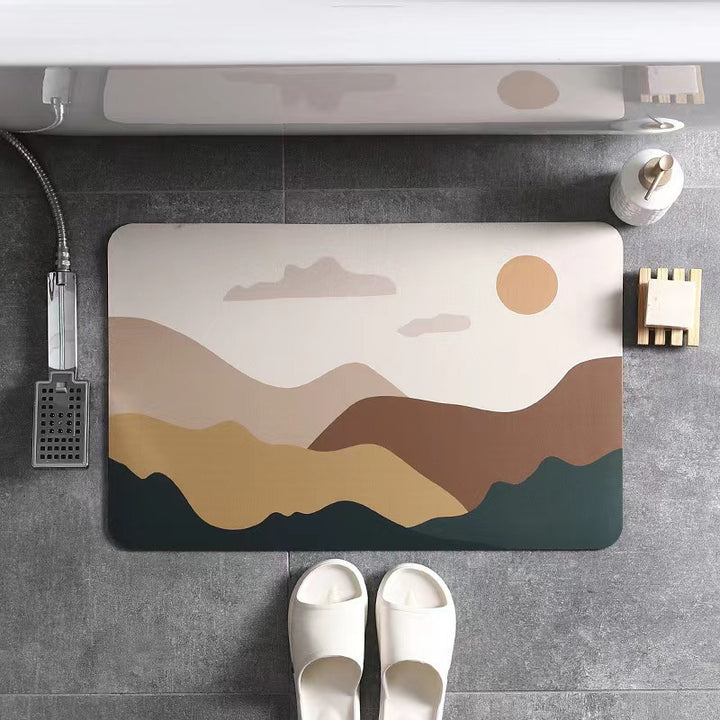 Abstract Landscape Bath Mat Stornfield