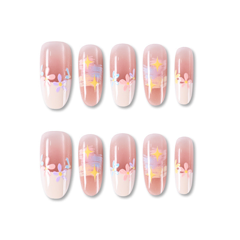 Floral Decorative Press-On Nail Set Stornfield