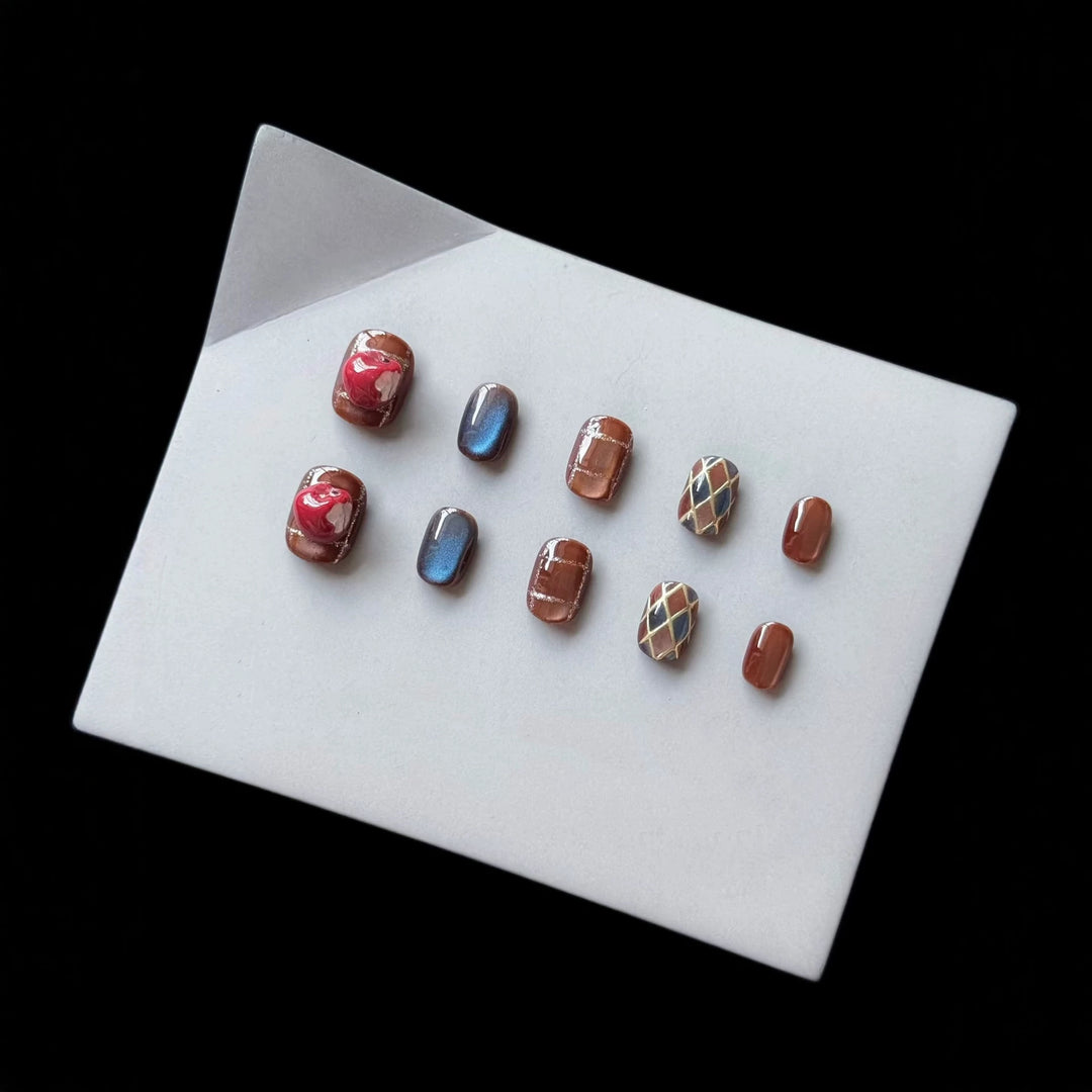 Unique Artistic Press-On Nail Set