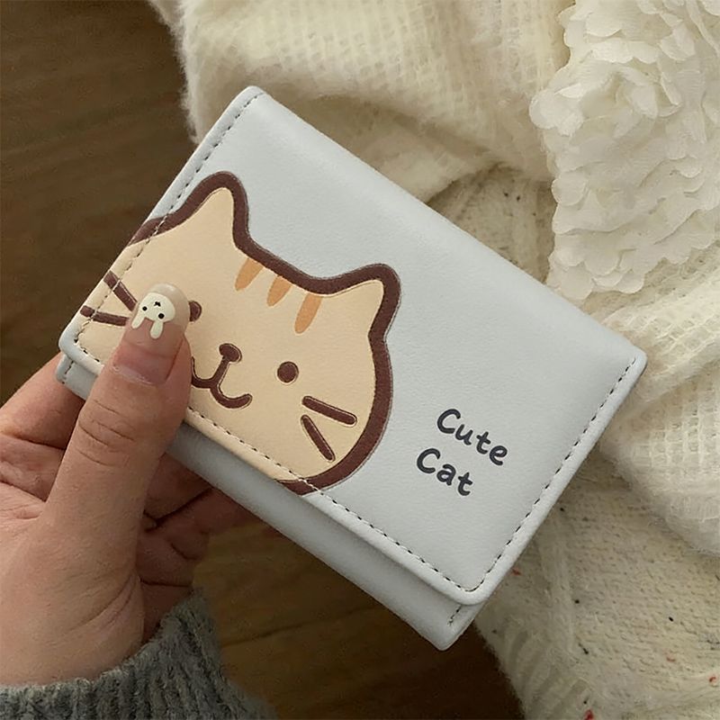 Cute Cat-Themed Card Case