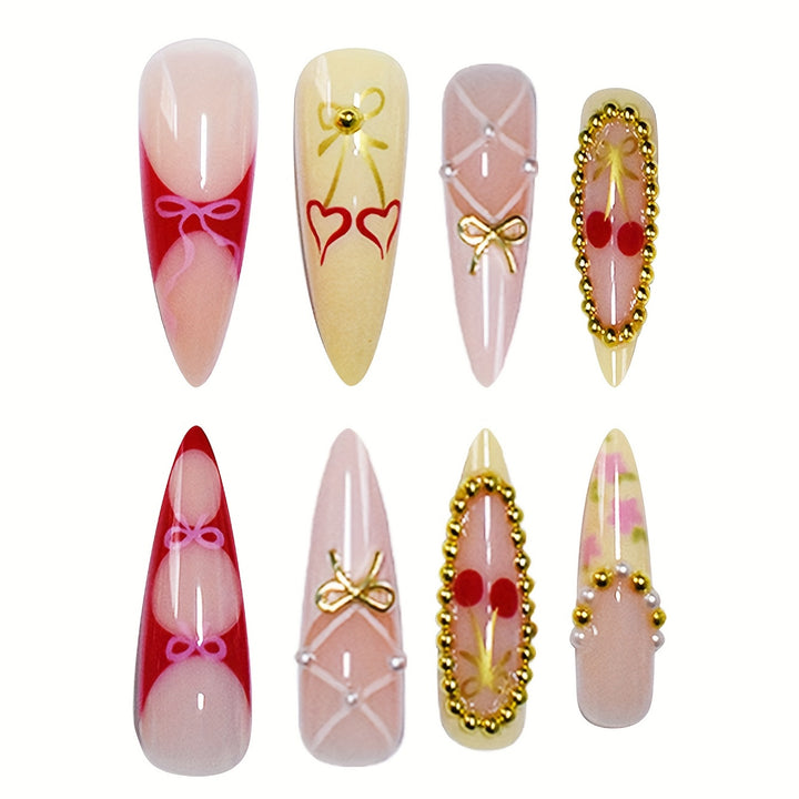 Colorful Artistic Press-On Nail Art Stornfield