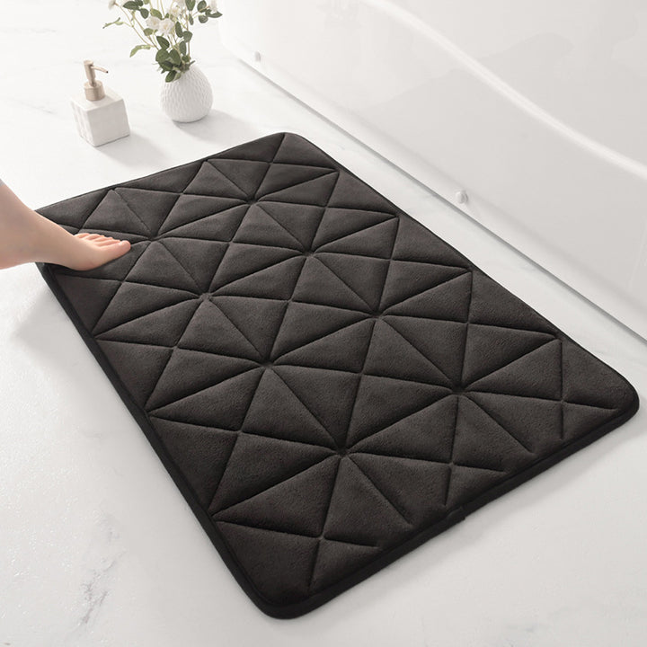 Diamond-Quilted Ultra-Soft Bath Mat