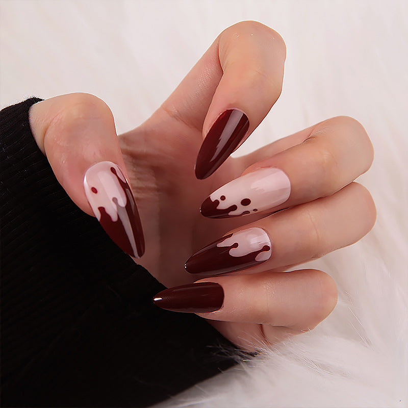 Artful Nail Tips with Drop Design Stornfield