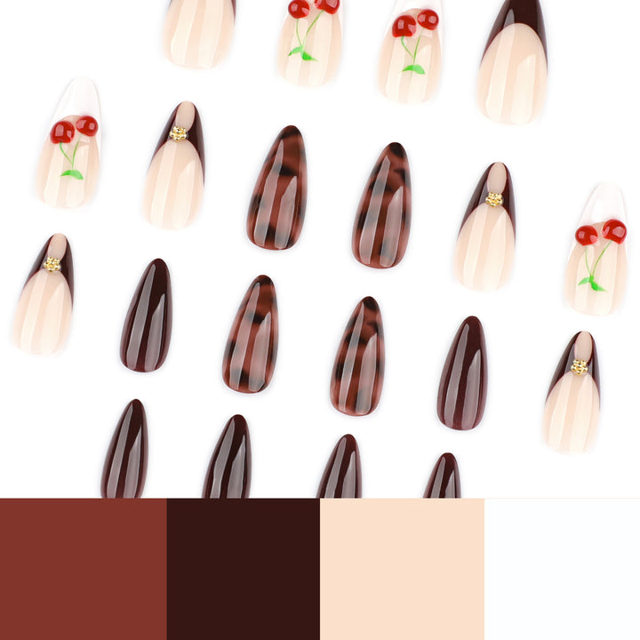 Artificial nail art with cherry blossom design Stornfield