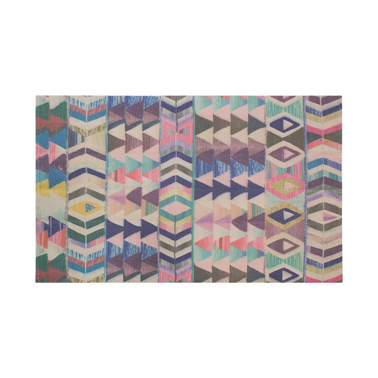 Flat-woven rectangular rug for living and entrance areas with quatrefoil pattern Stornfield