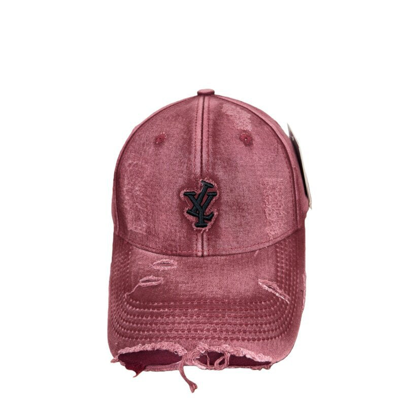 Men's Distressed Denim Adjustable Baseball Cap Stornfield