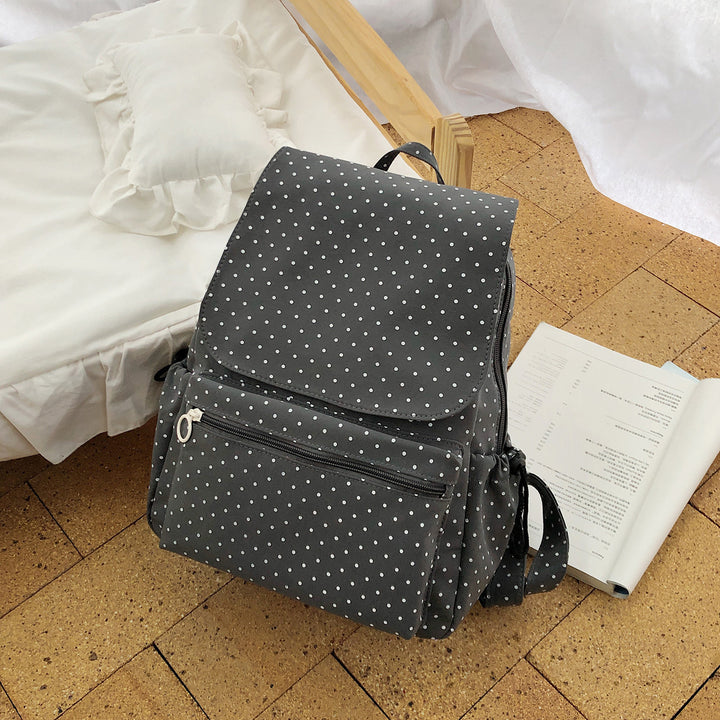 Polka Dot Patterned Backpack