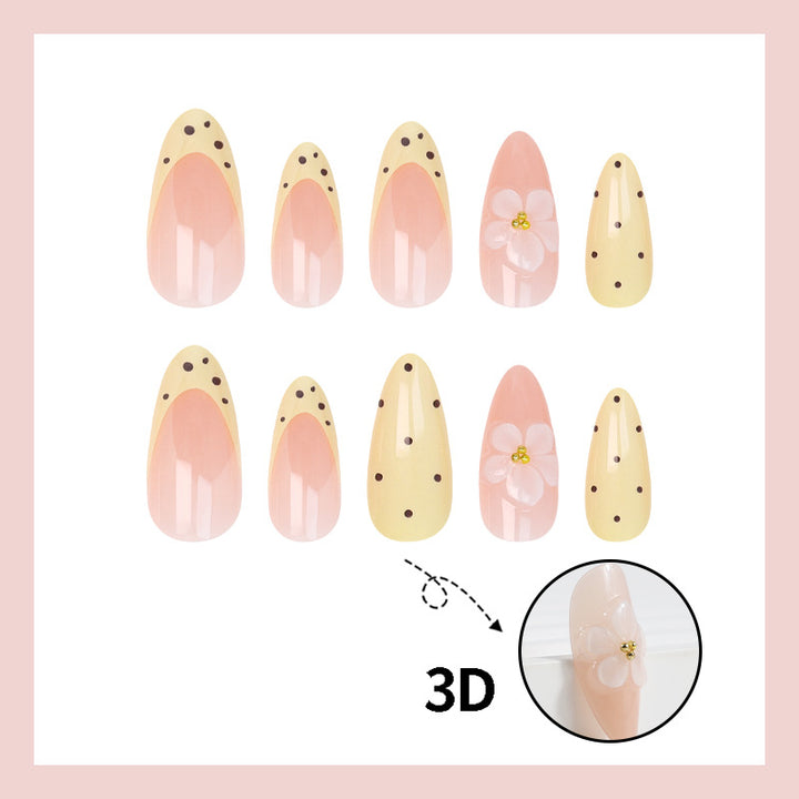 Artificial 3D nail extensions with flower decorations Stornfield