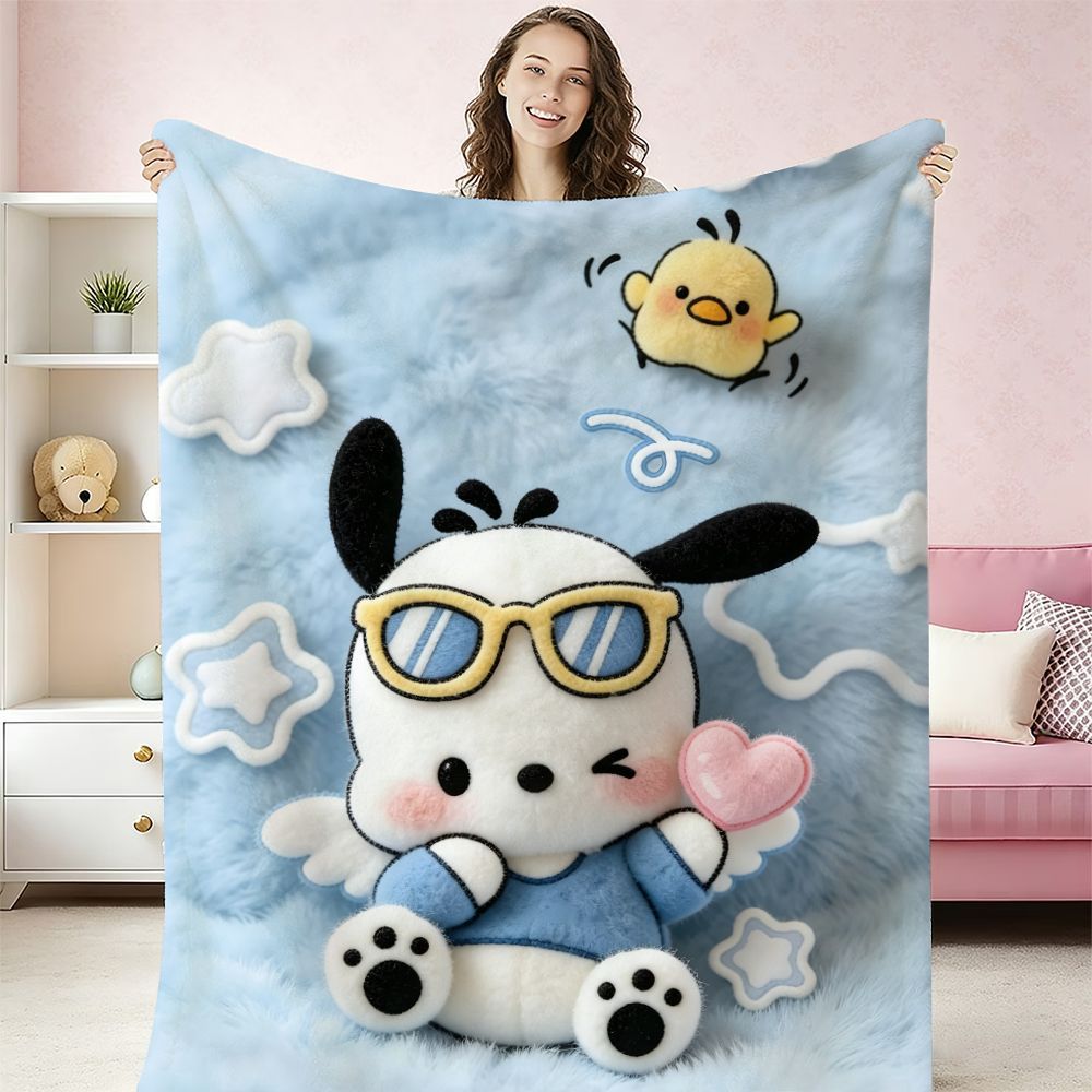 Cartoon-Themed Soft Plush Fleece Throw Blanket