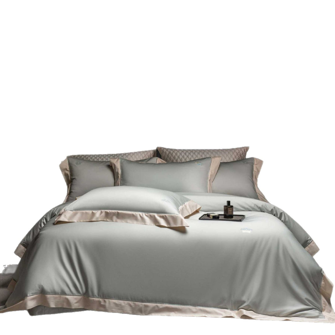 Luxury Hotel-Grade Sateen Duvet Cover Set with Oxford Flange