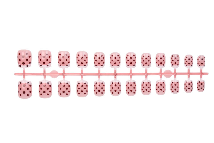 Acrylic nail set with stylish dot pattern Stornfield