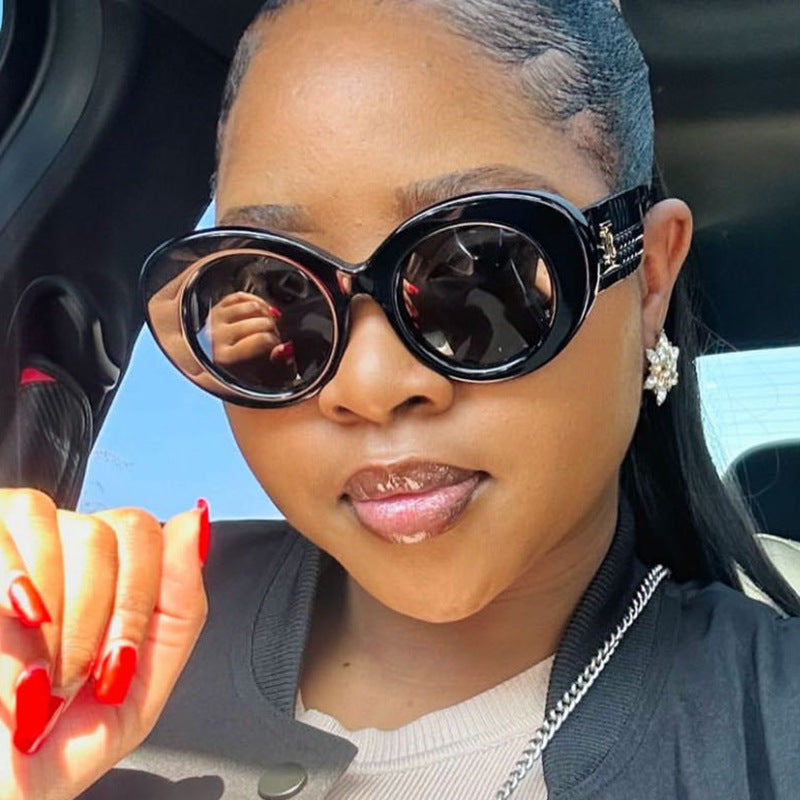 Women's extravagant sunglasses with creative frame design and protective UV filter Stornfield