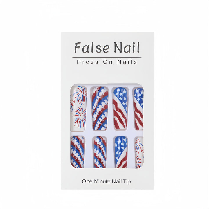 Artificial nails with patriotic patterns Stornfield