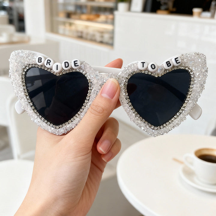 Rhinestone-Embellished Heart Sunglasses Stornfield