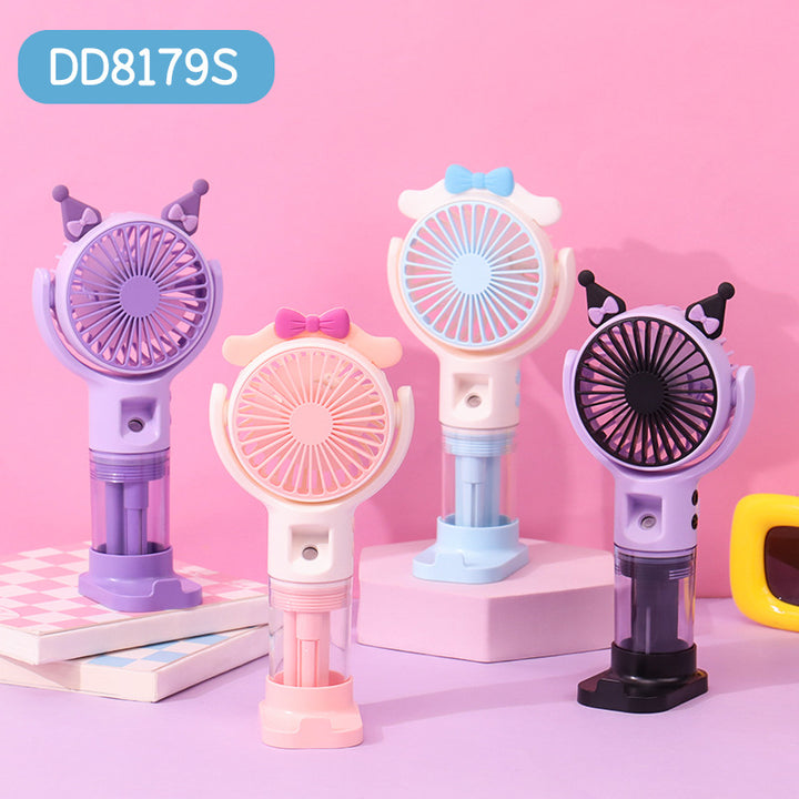 Cooling portable handheld misting fan with detachable water reservoir adjustable tilt and cute animal ears Stornfield