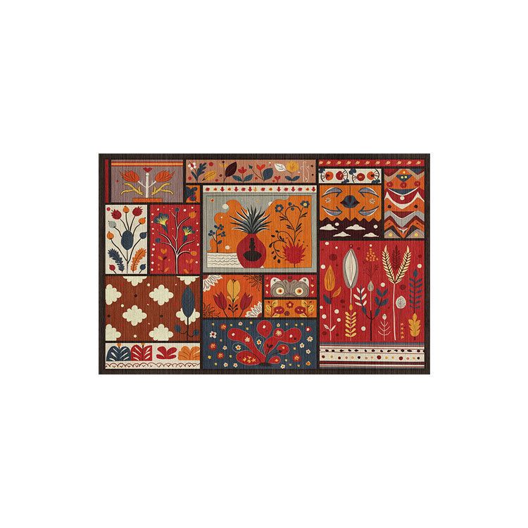 Vintage Floral Collage Area Rug