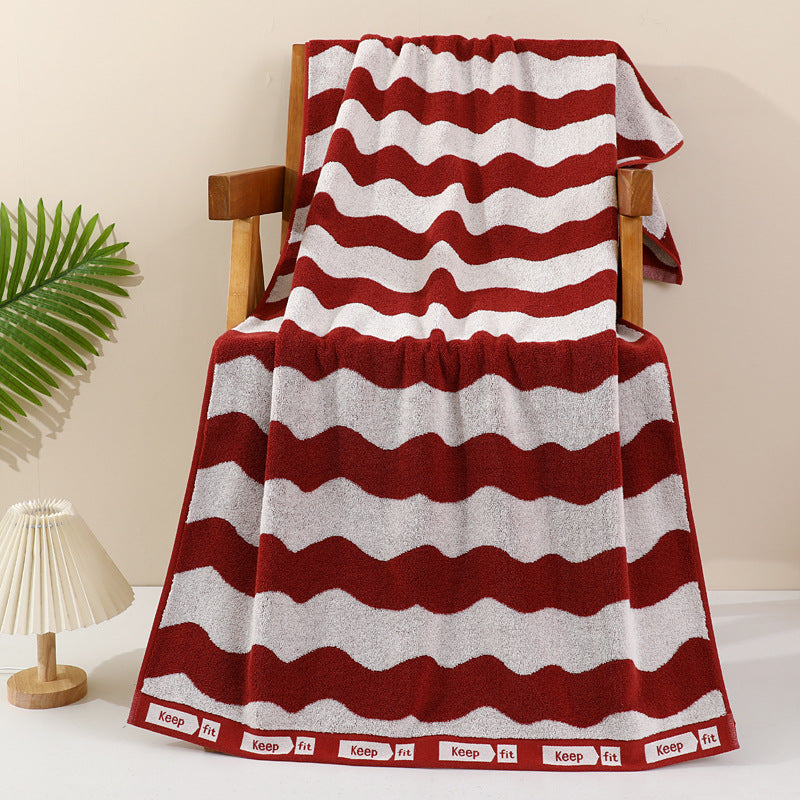 Terry Bath Towel With Modern Dot Design Stornfield
