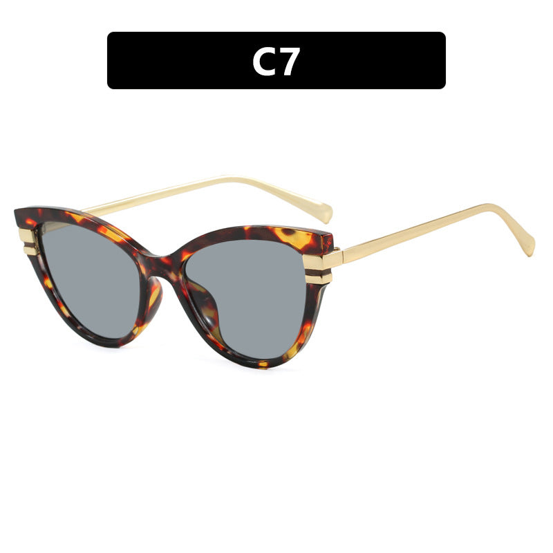 Ladies Cat-Eye Sunglasses with Elegant Metal Accents Stornfield