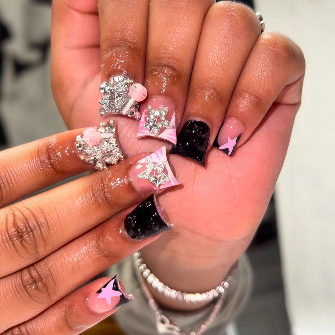 Glamorous Decorative Press-On Nail Art Stornfield