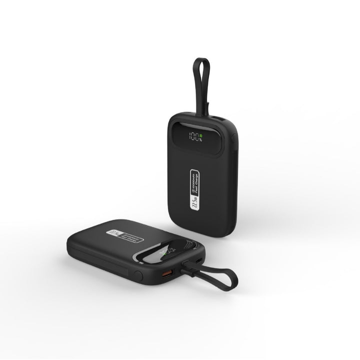 Portable power bank with fast USB-C connection and integrated LED display Stornfield