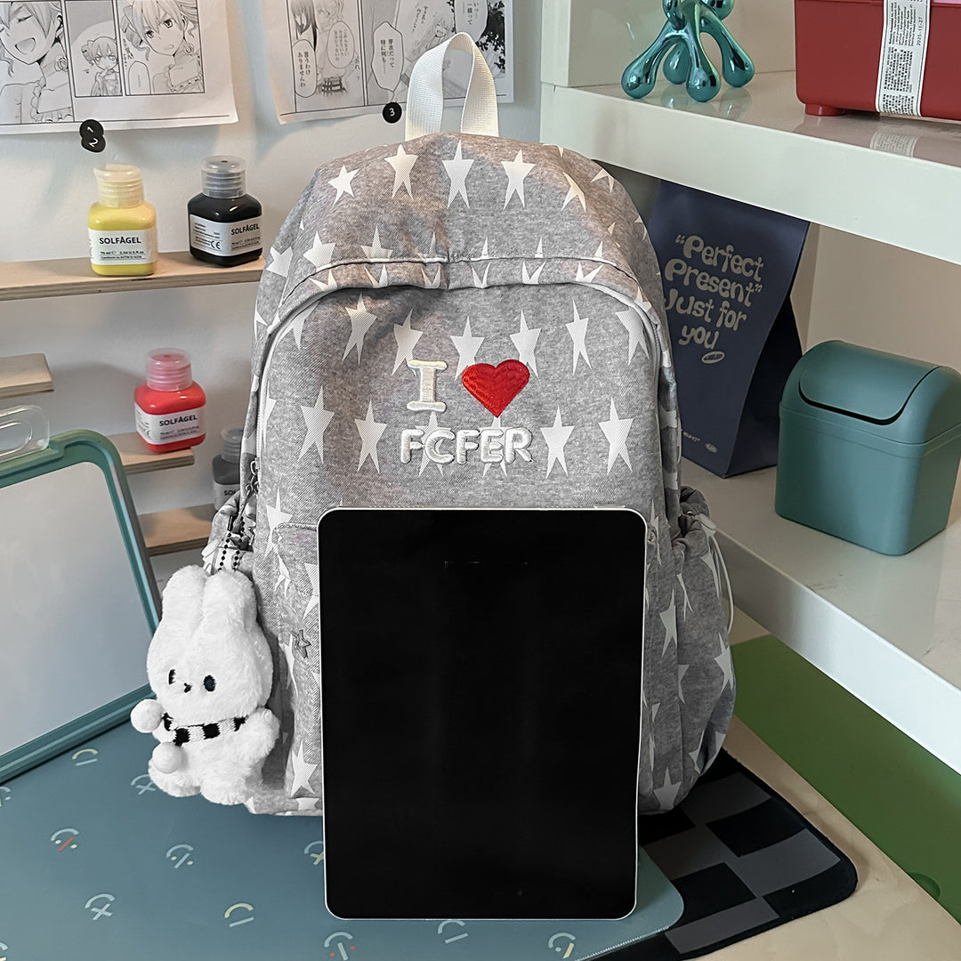 Casual Star-Patterned Backpack Stornfield