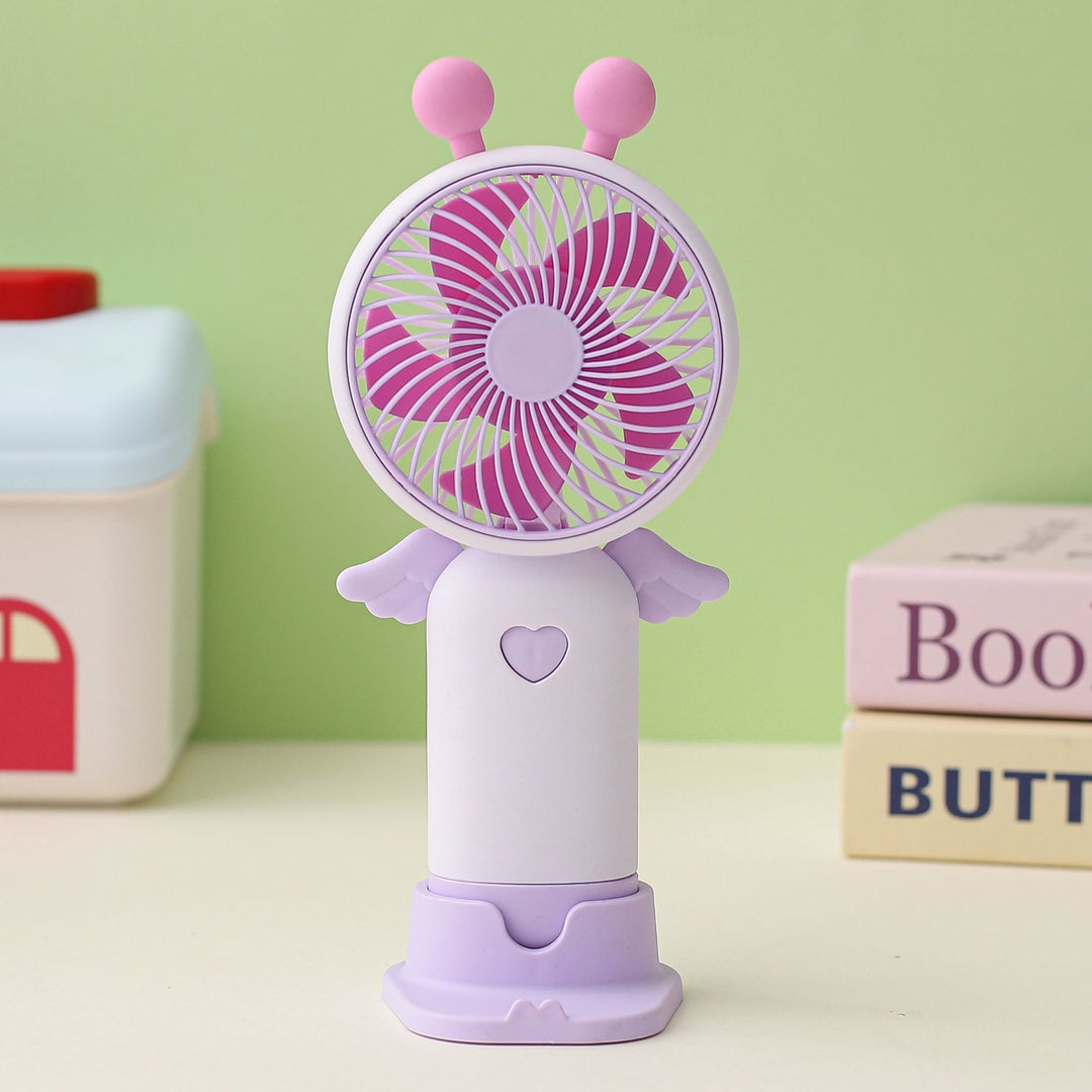 Ladies portable hand fan with cute animal design Stornfield
