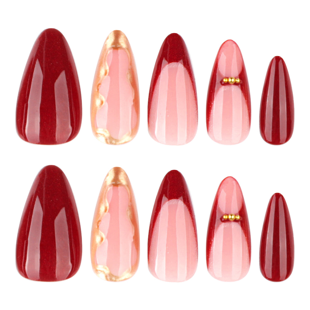 Artful nail extensions with glamorous design and glitter coating Stornfield