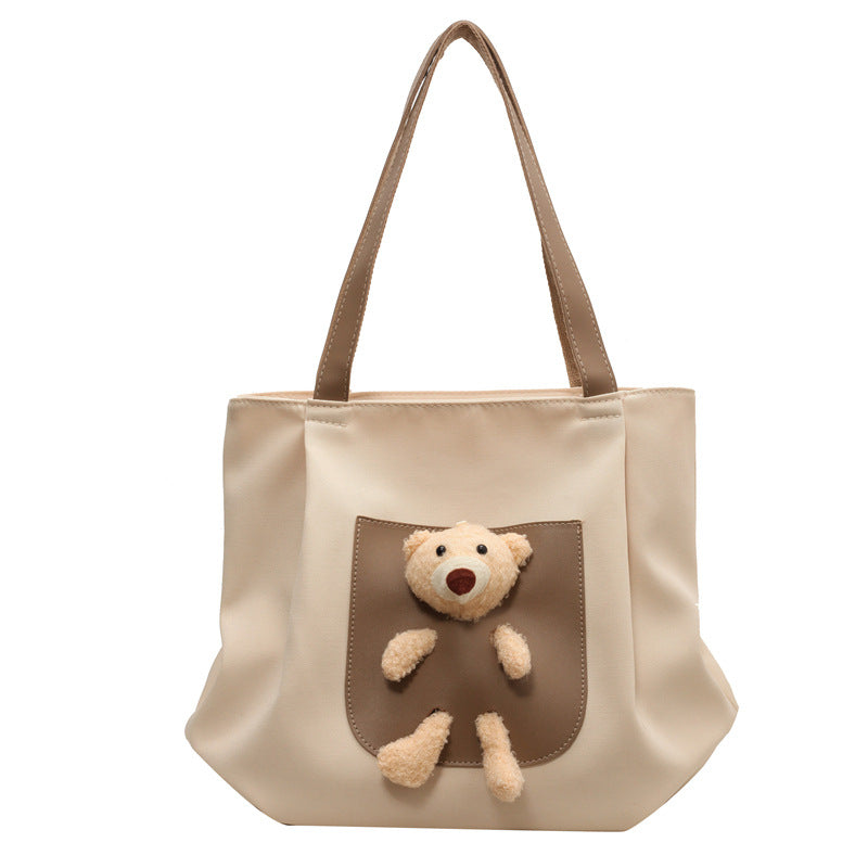Cute Plush Bear Pocket Tote Stornfield