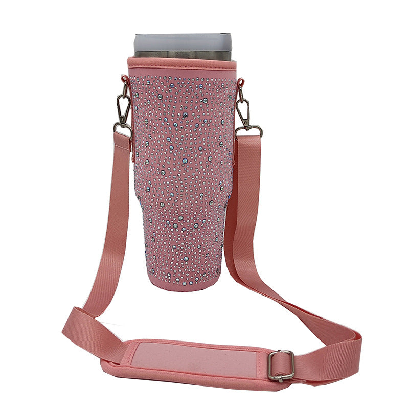 Ladies coffee cup cover with glitter stones Stornfield
