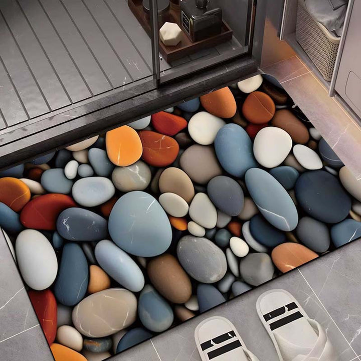 Decorative Pebble Pattern Bath Mat