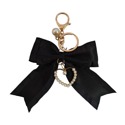 Elegant Heart-Shaped Bow Keychain Stornfield