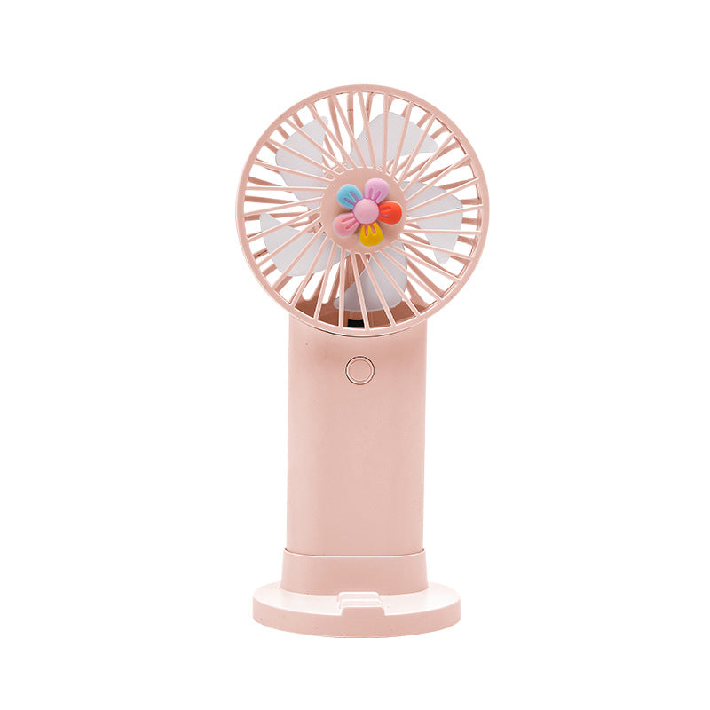 Ladies portable, creative hand fan with flower pattern Stornfield