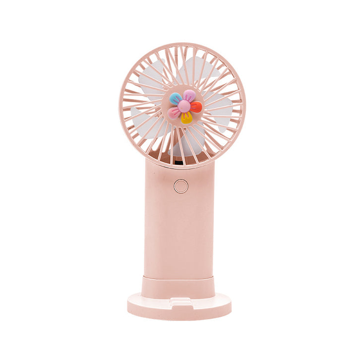 Ladies portable, creative hand fan with flower pattern Stornfield