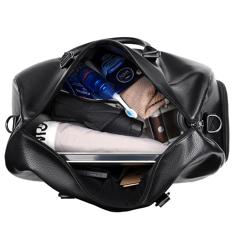 Premium Leather Travel Duffle Stornfield