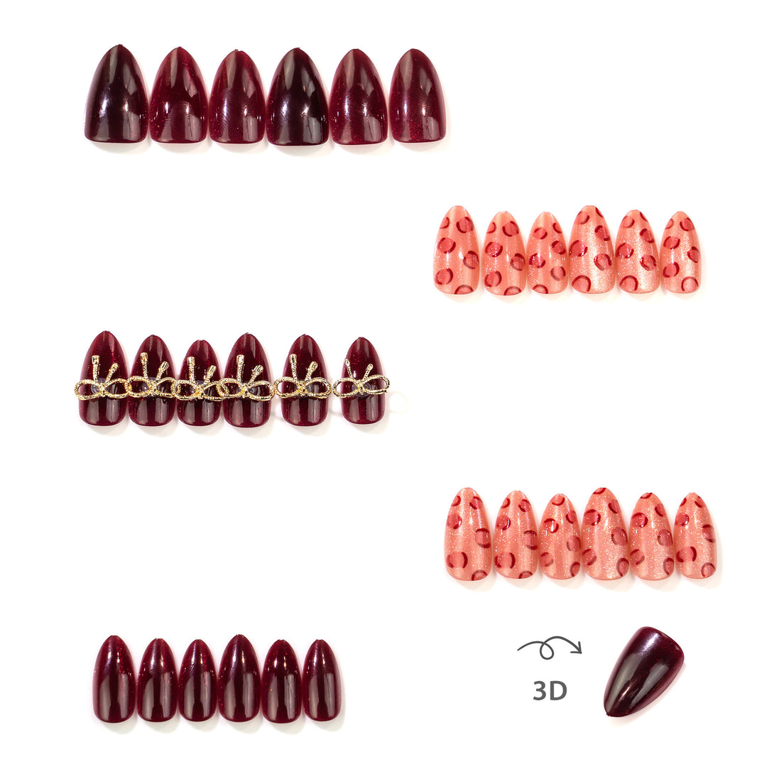 Creative Leopard Print Press-On Nail Art Set