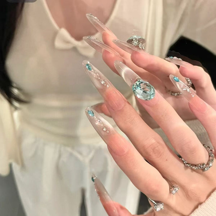 Glamorous Crystal Press-On Nail Set Stornfield