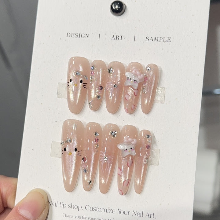 Artificial nails with Playful-Elegant Design Stornfield