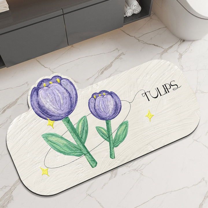 Floral-Themed Kitchen Runner Mat Stornfield