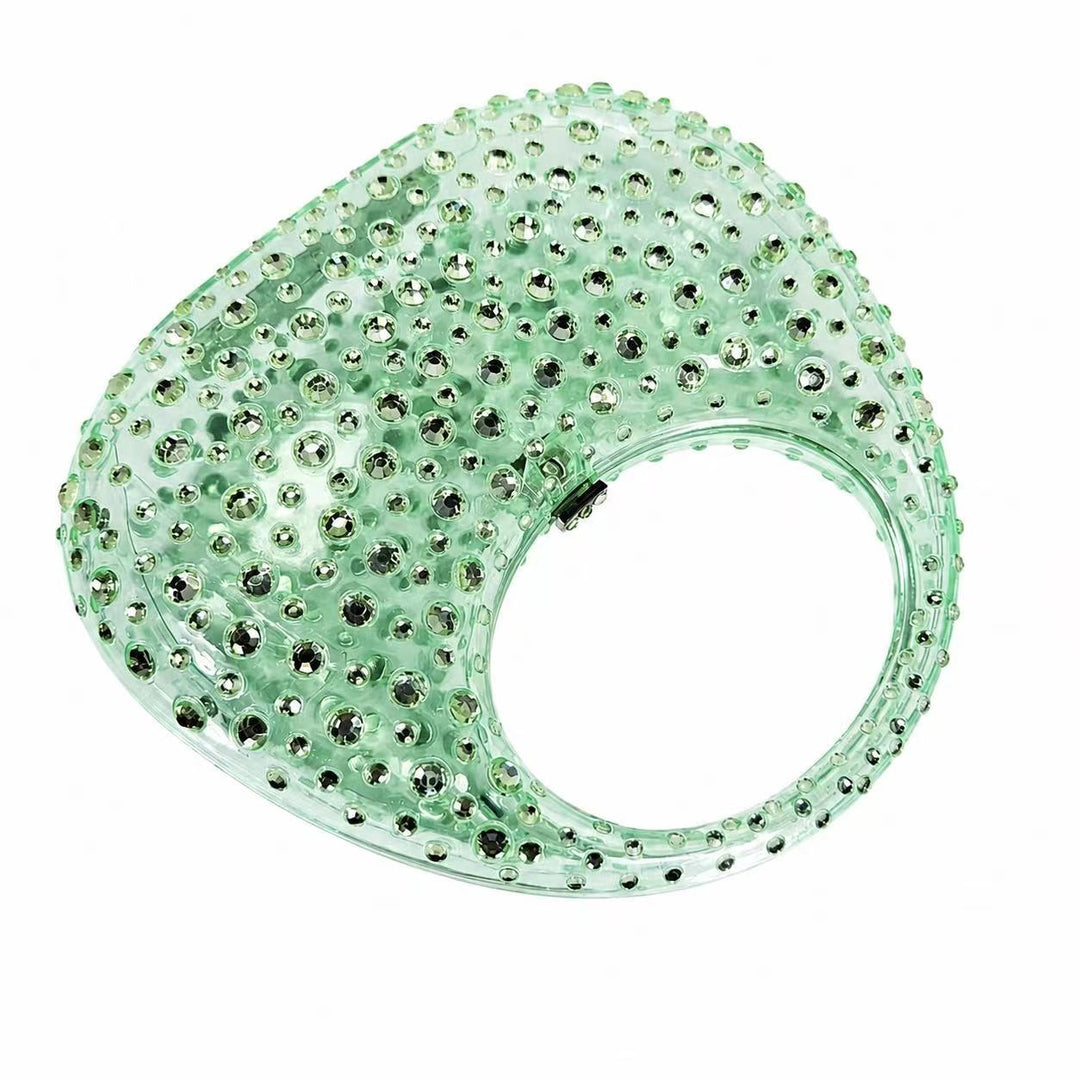 Stylish Bejeweled Acrylic Handheld Clutch