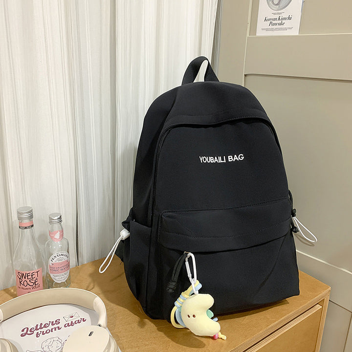 Lightweight Casual Backpack with Decorative Keychain Stornfield