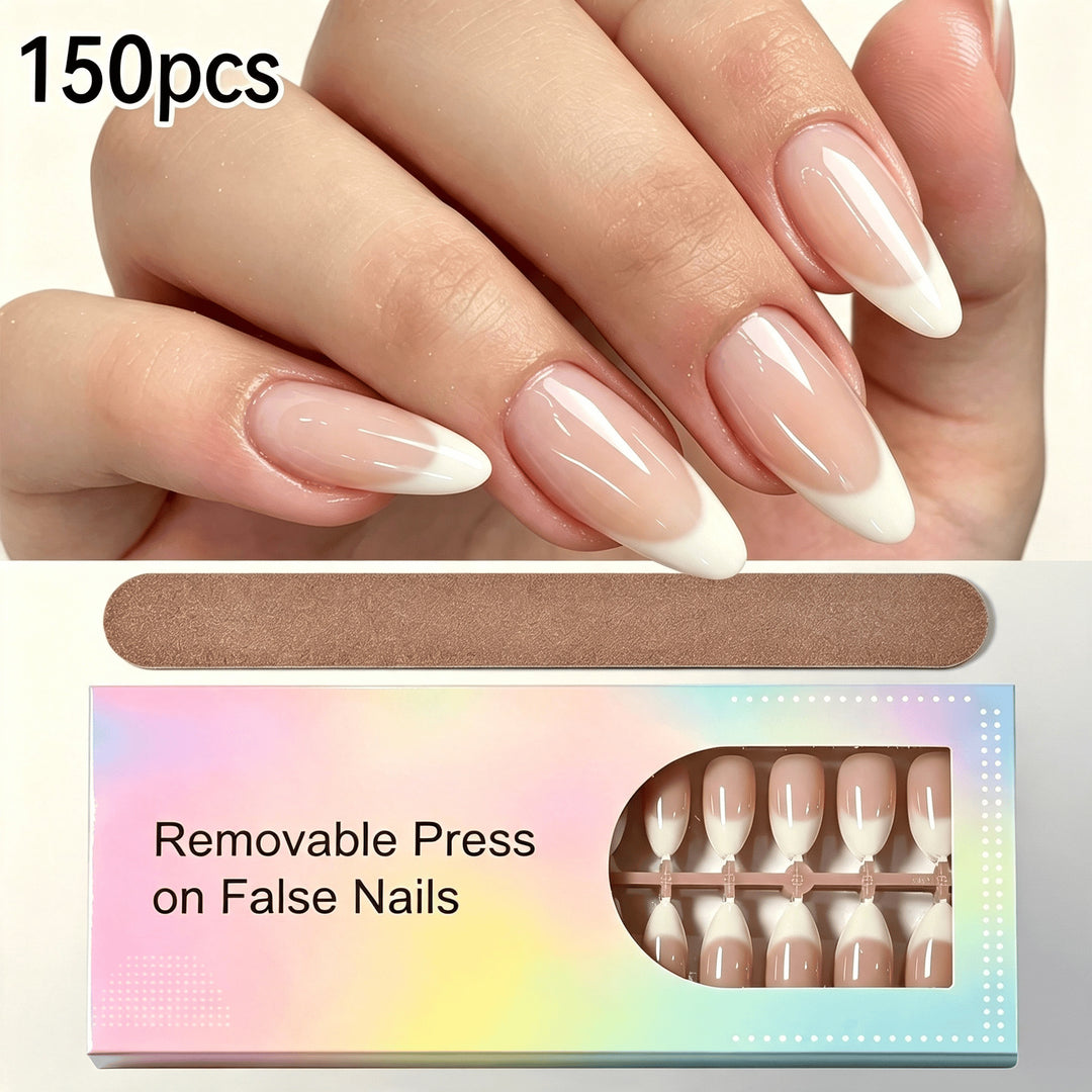 Elegant Gradient French Tip Press-On Nails Stornfield