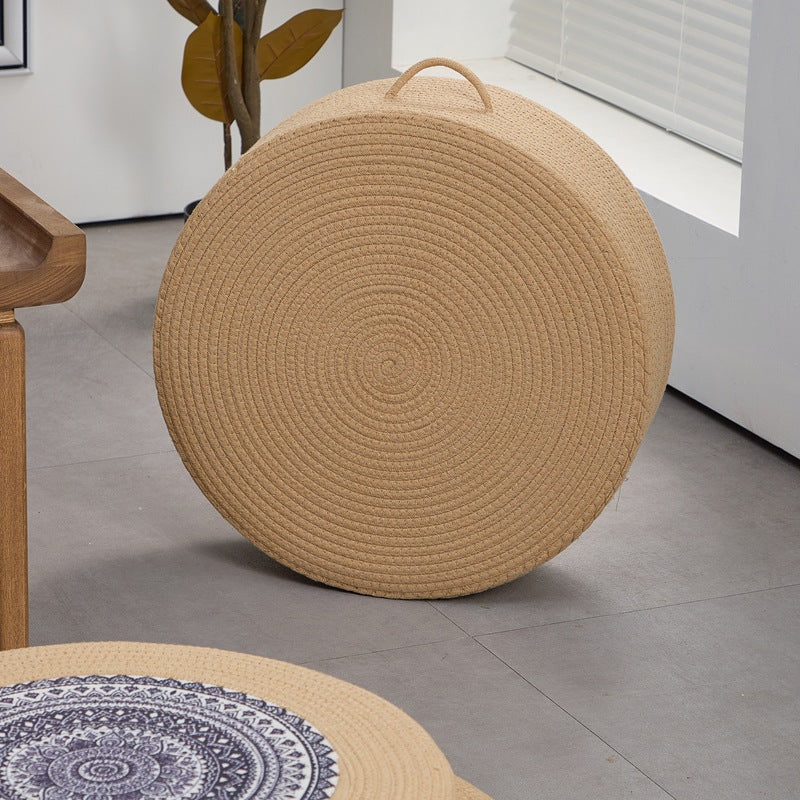 Beef Artificial Leather Pouf Stornfield